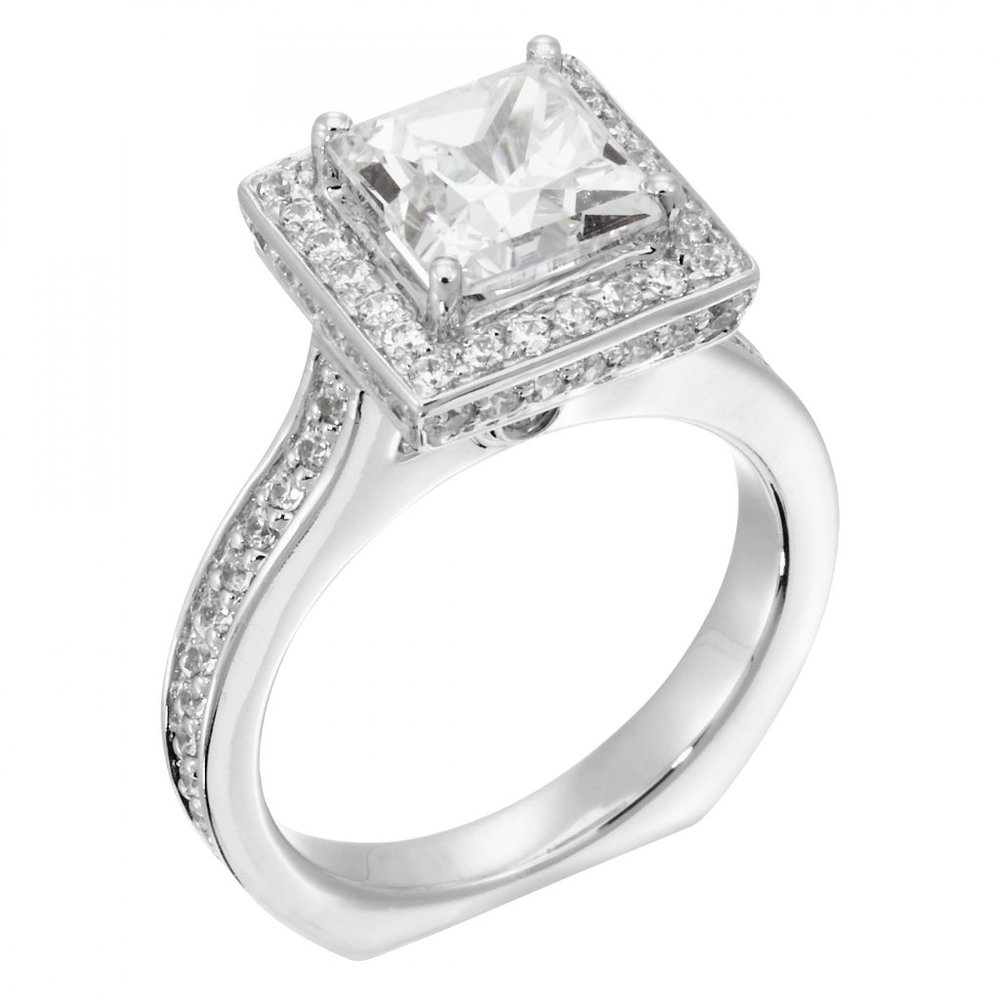 AIG CERTIFIED Lab Grown 4ct Princess Cut Diamond